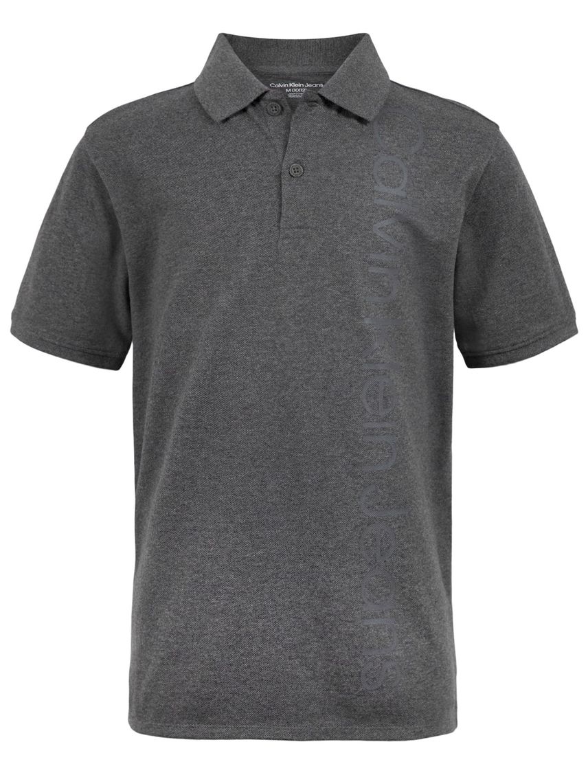Polo Con Logo Gris Para Niño