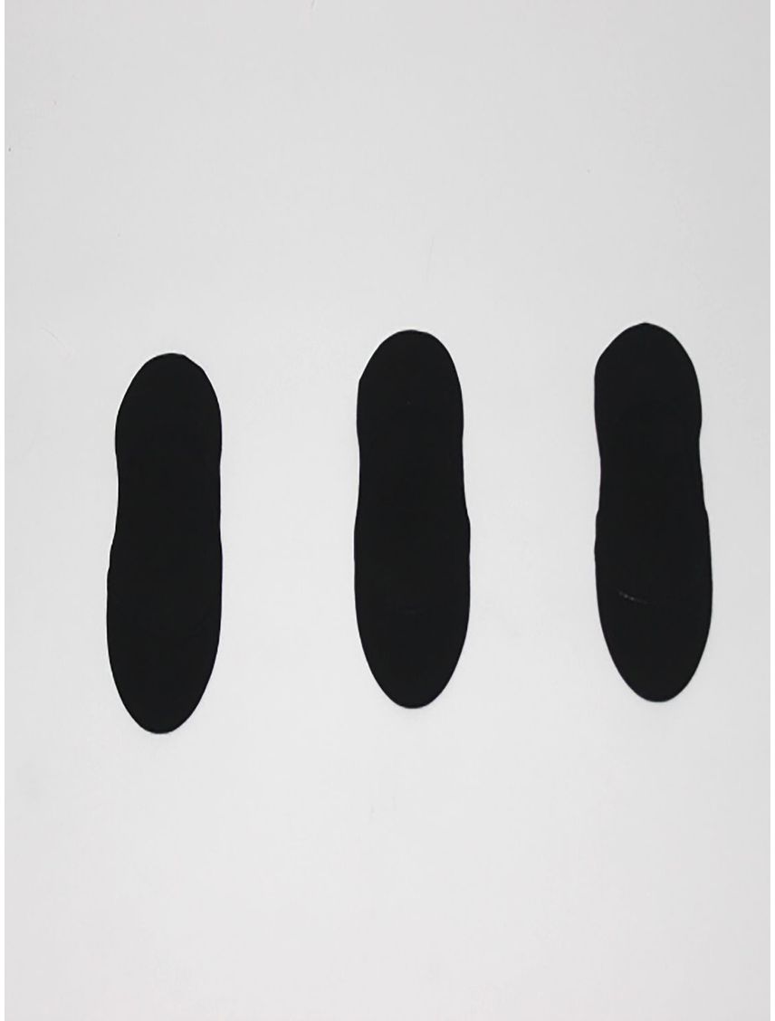 Pack negro negro de 3 calcetines invisibles