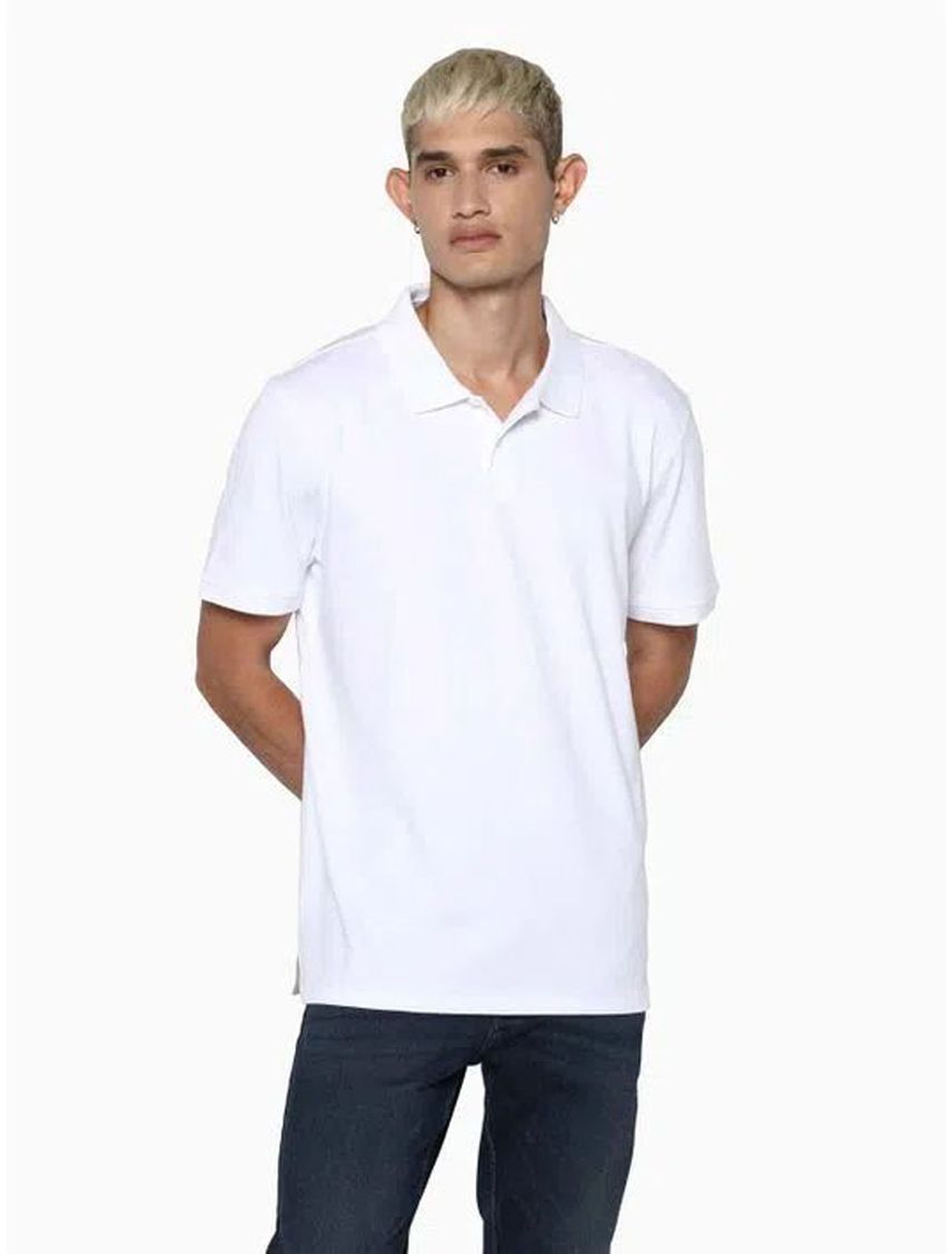 Polo Blanco Clasica Con Logo Para Hombre