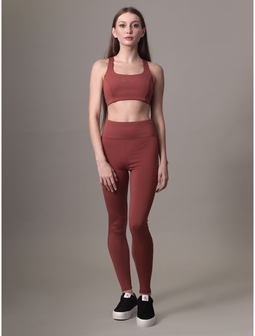Leggings rojo deportivos con logotipo