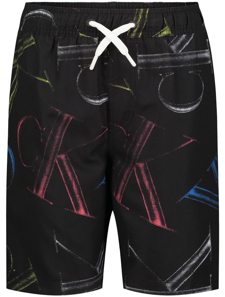 Bermuda Con Estampado Negro Calvin Klein Niño