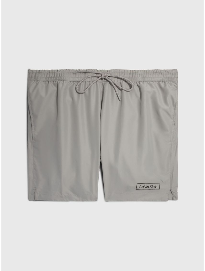 Bermuda Gris De Baño Mediana Con Cordón Core Festive