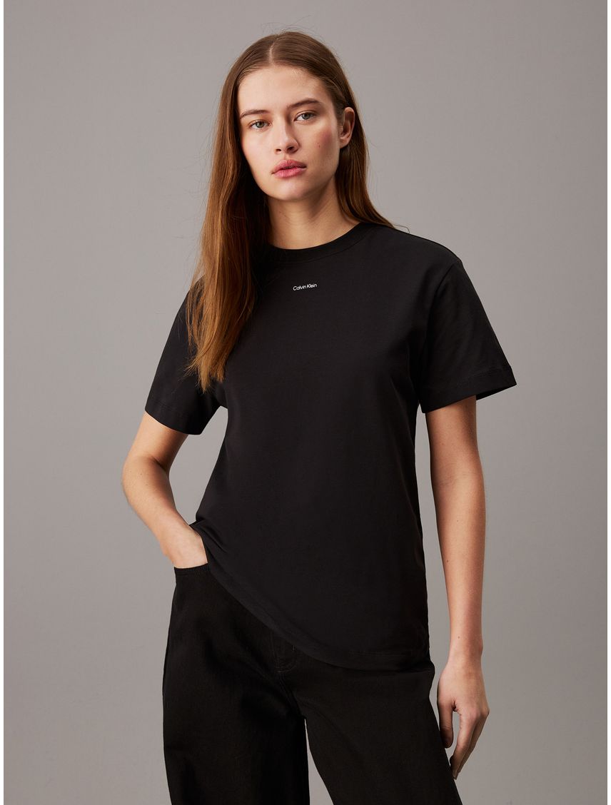 Camiseta negra con logo nano