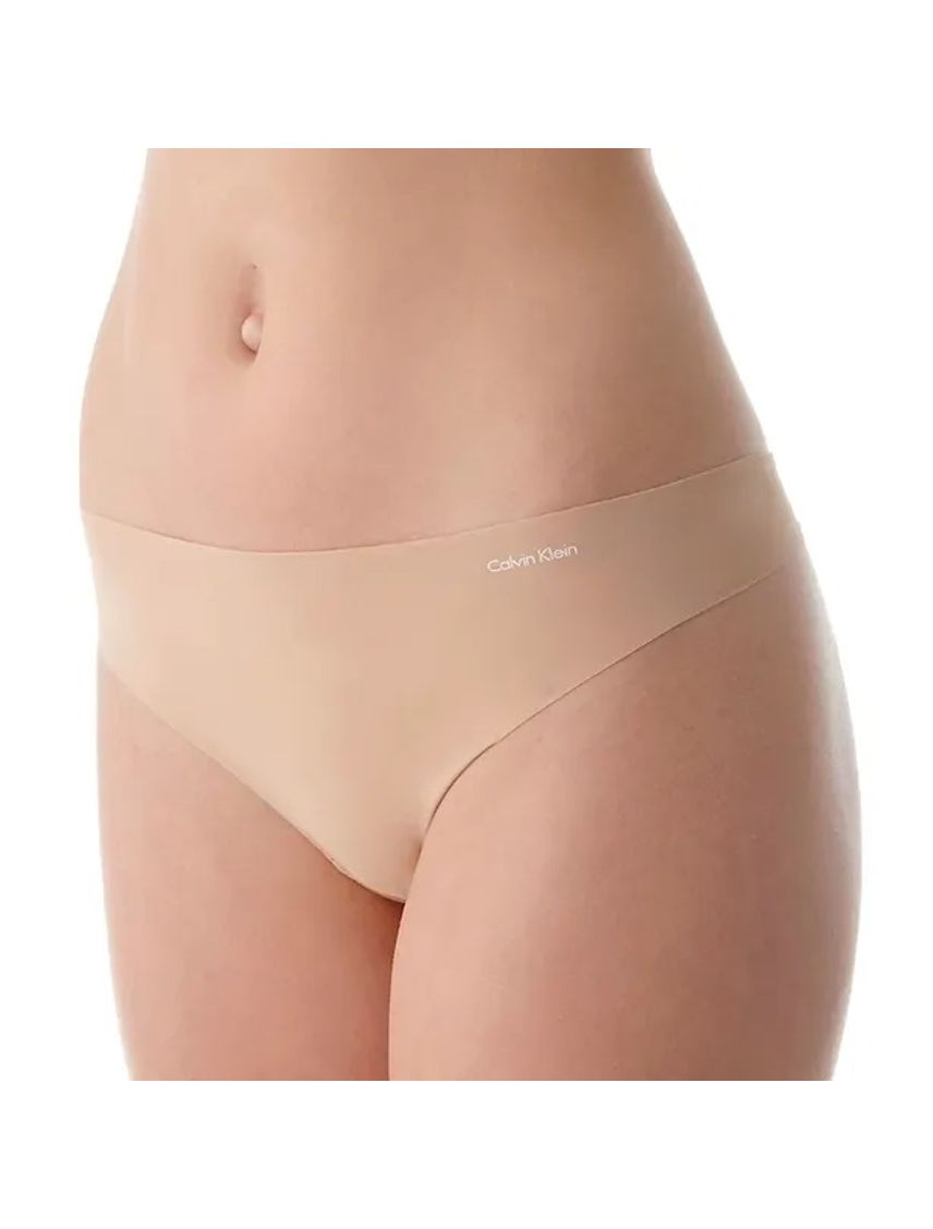 Pantie Tipo Tanga Beige En Microfibra Para Mujer