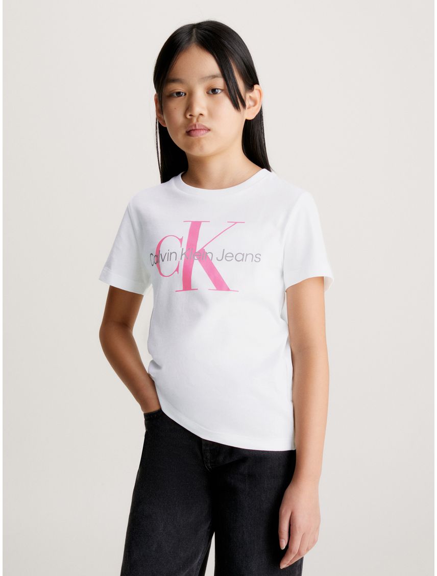 Camiseta Para Niño Blanca Unisex Con Logo