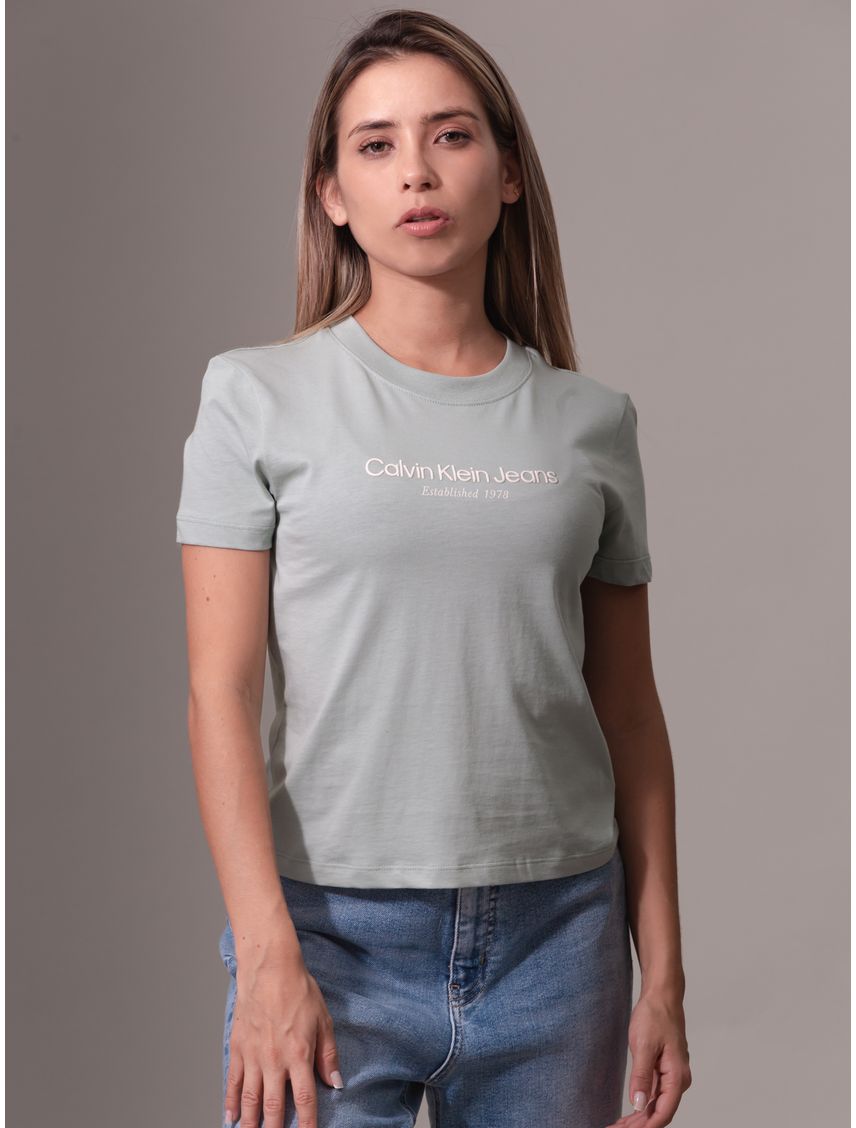 Camiseta multicolor regular con logo institutional