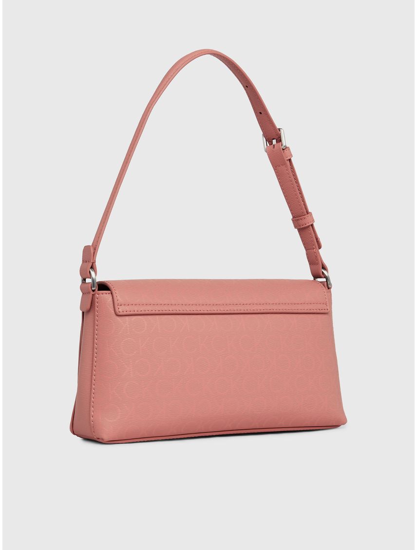 Bolso Rosado De Hombro Con Logo