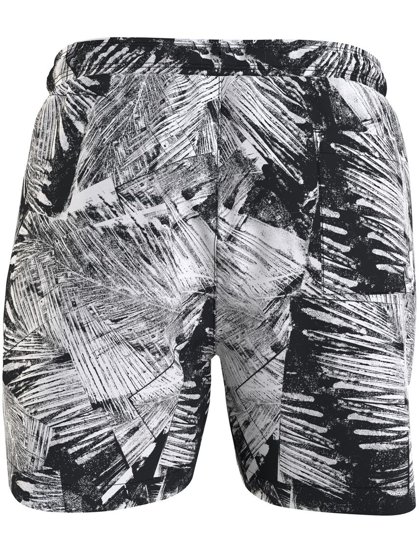 Bermuda De Baño Negra Con Cordones Para Hombre