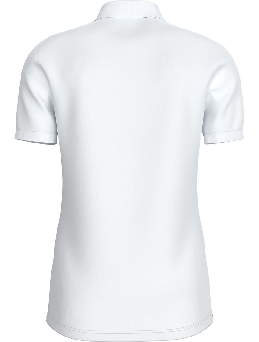 Polo Blanco Slim De Algodón Elástico Para Hombre