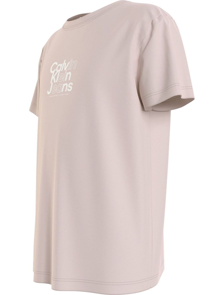 Camiseta Para Niña Rosada Regular Con Logo