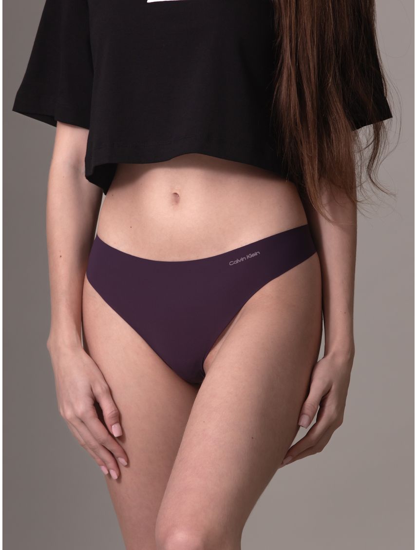 Tanga Morado Invisible Con Logo En El Lateral