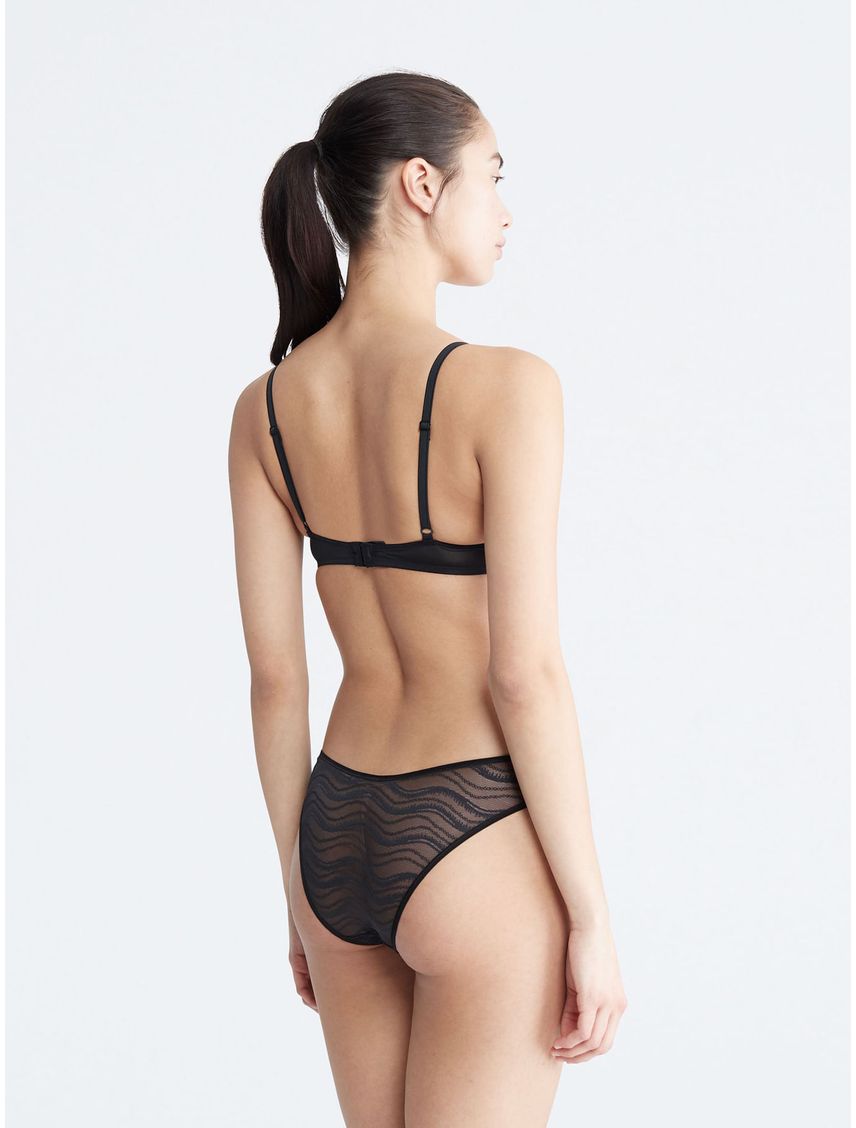 Pantie Negra Tipo Bikini De Encaje Para Mujer