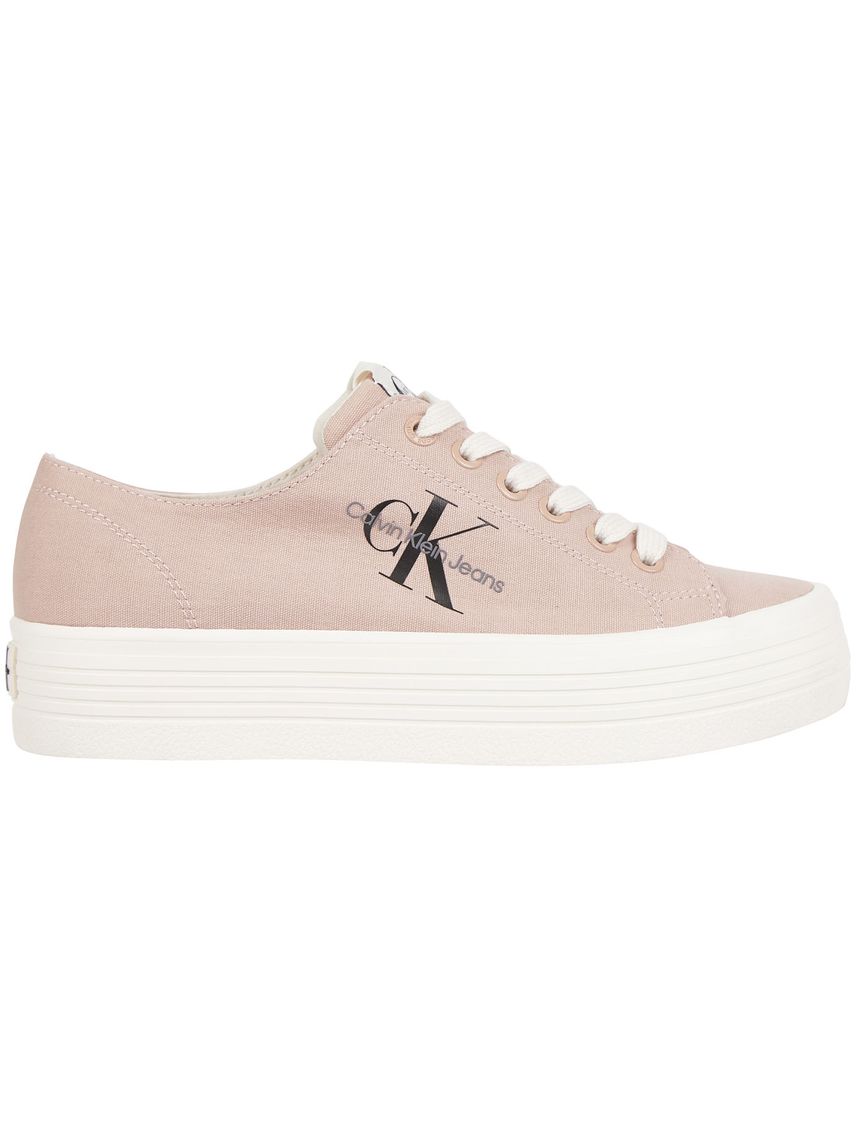 Tenis rosado casuales con plataforma