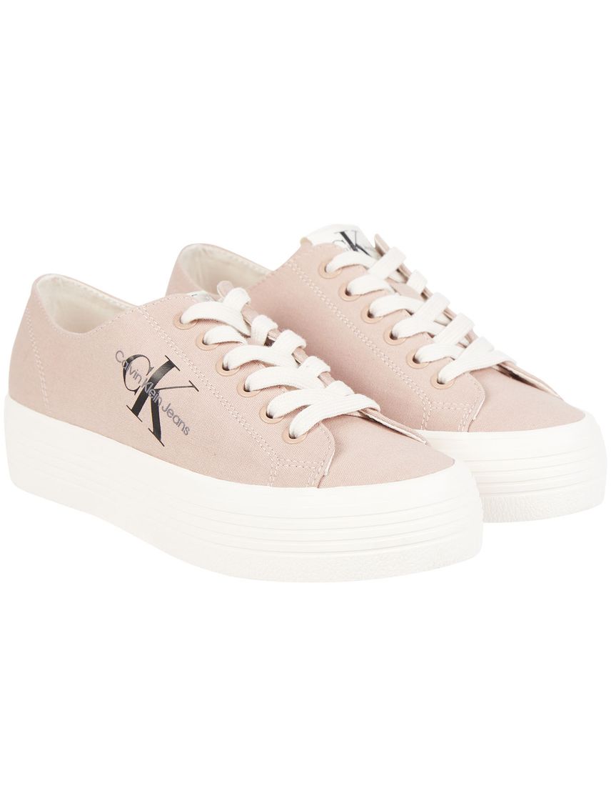 Tenis rosado casuales con plataforma
