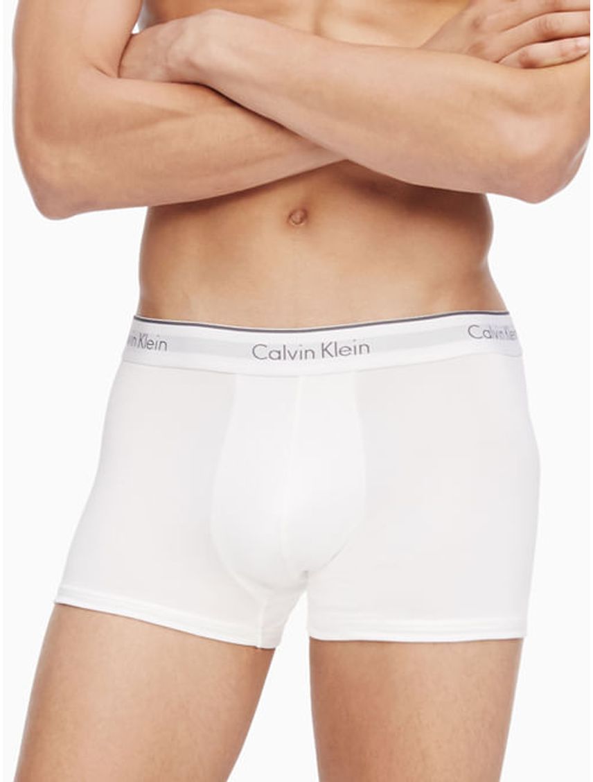 3 Pack De Boxer Blancos En Microfibra Low Rise Trunk