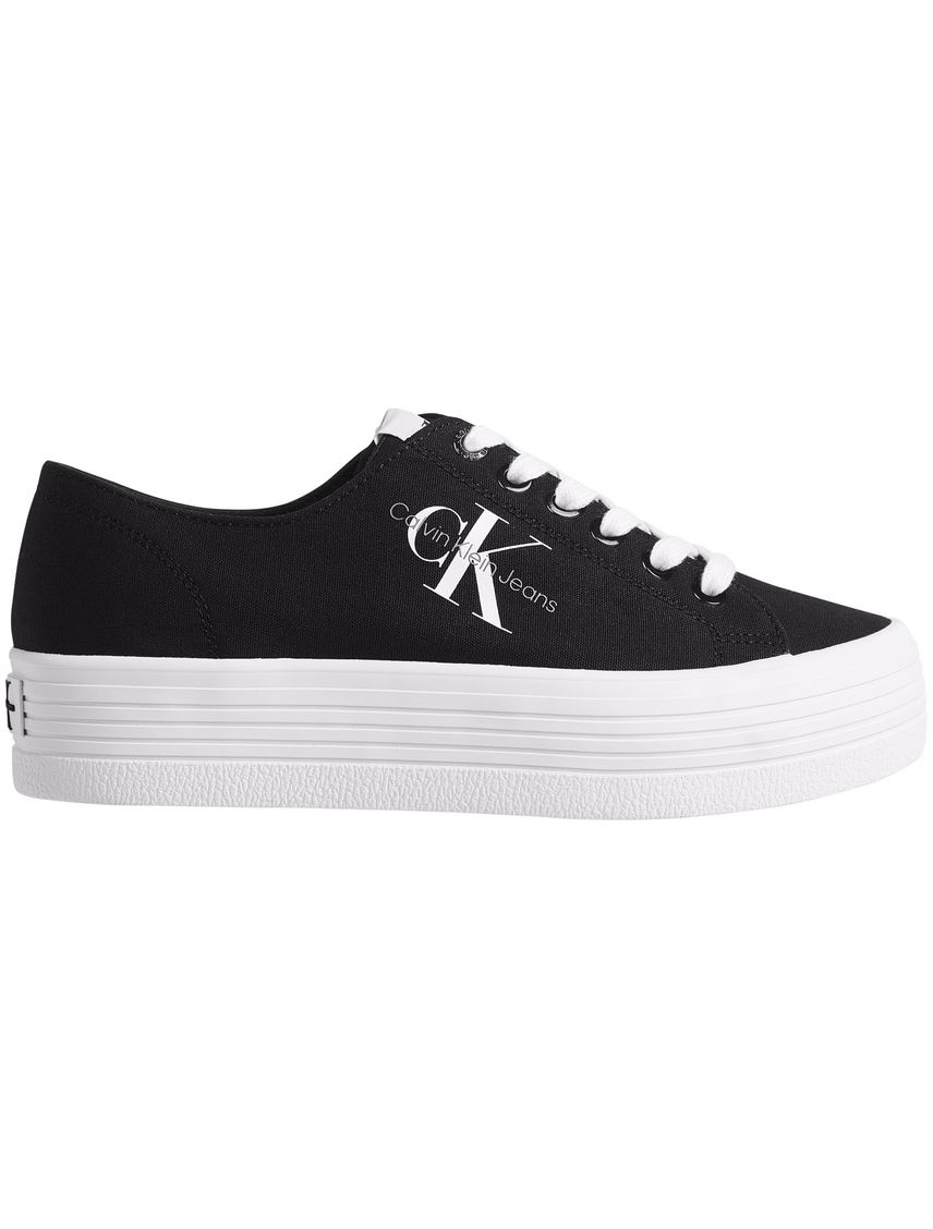 Tenis negro negro casuales con plataforma