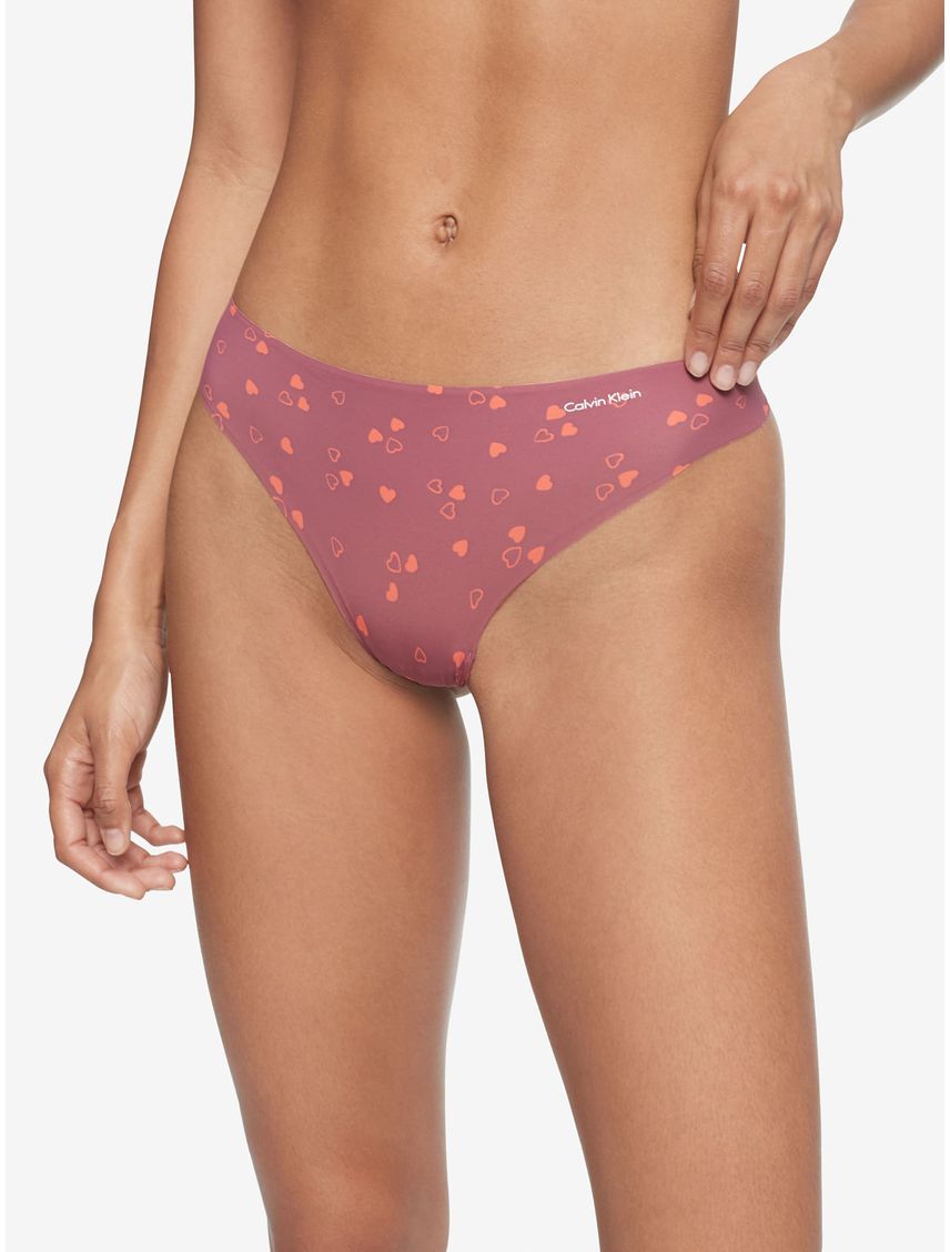 Pantie Rosada Estampada En Microfibra Tipo Tanga