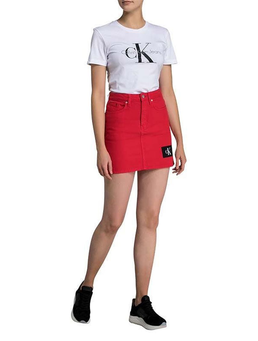 Camiseta Blanco De Algodón Con Logo