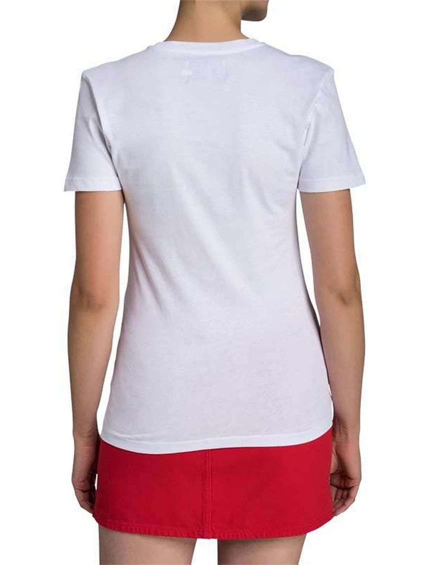 Camiseta Blanco De Algodón Con Logo