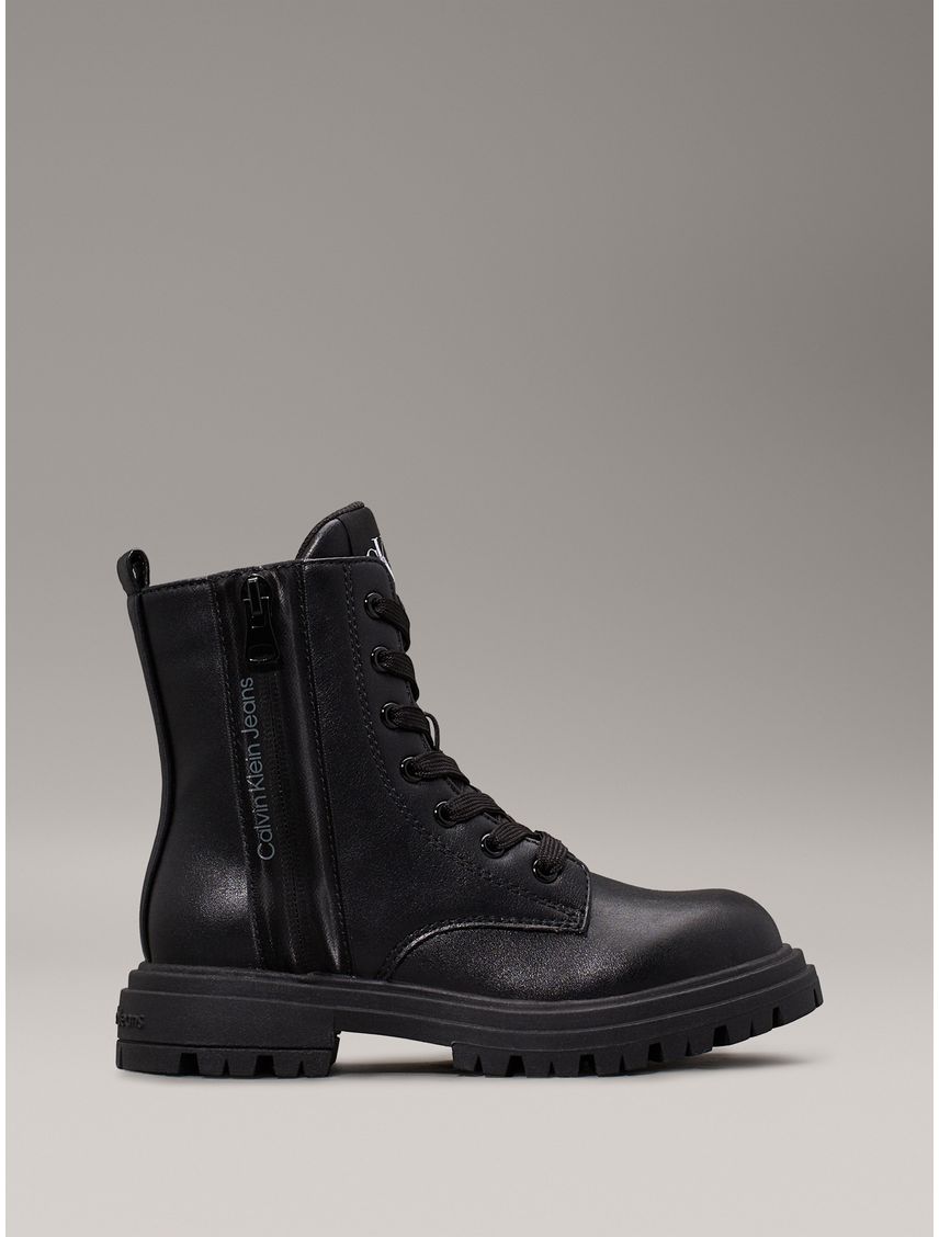 Botas Para Niña Negro Infantiles Con Cremallera