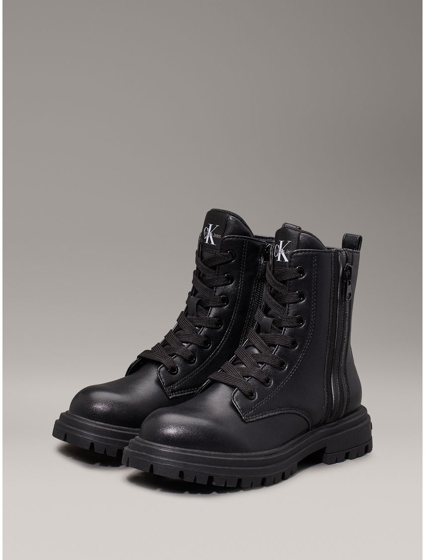 Botas Para Niña Negro Infantiles Con Cremallera