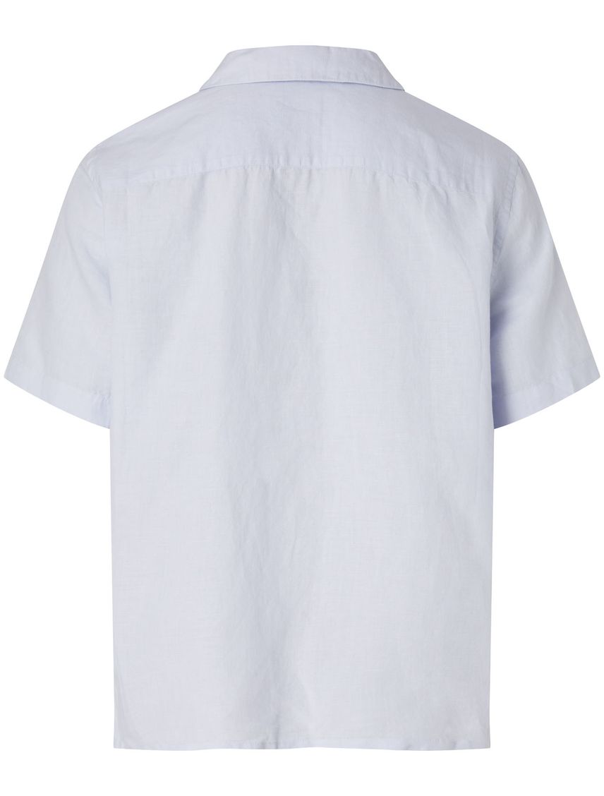 Camisa Celeste Manga Corta Para Hombre