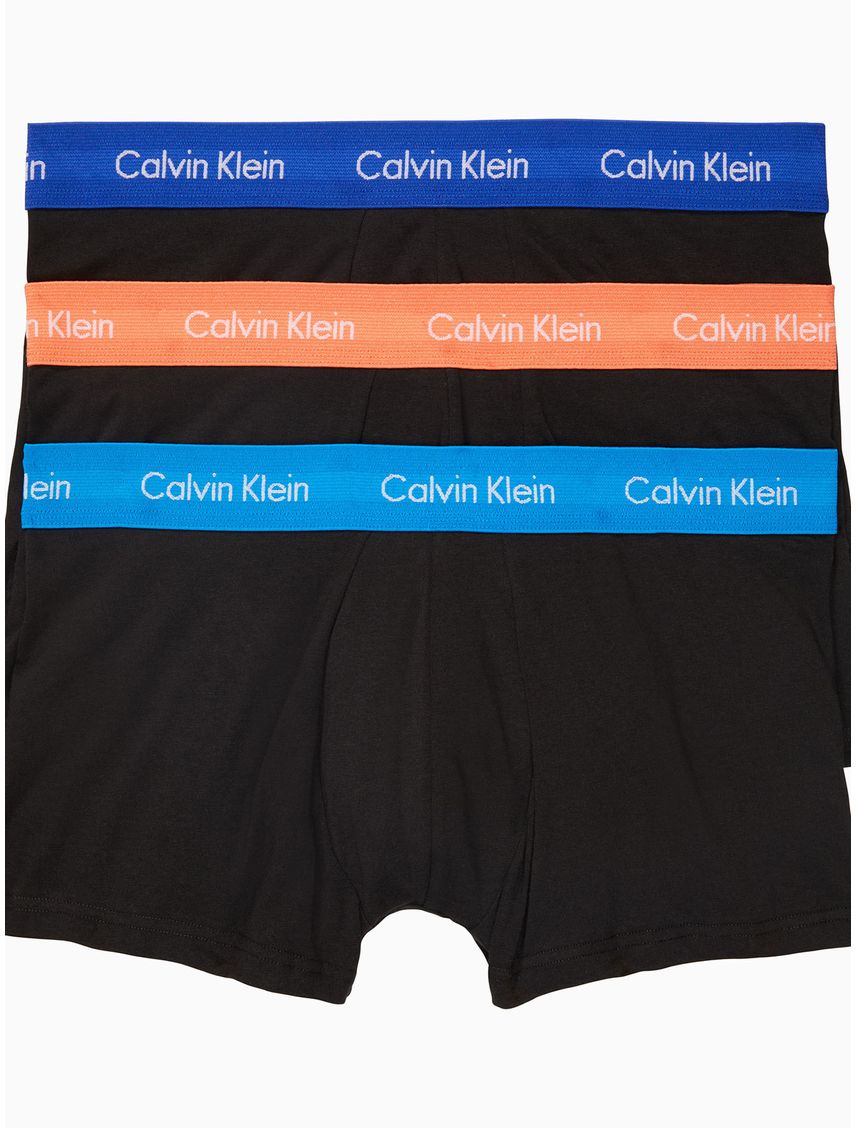 3 Pack de Low Rise Trunk Negros En Algodón