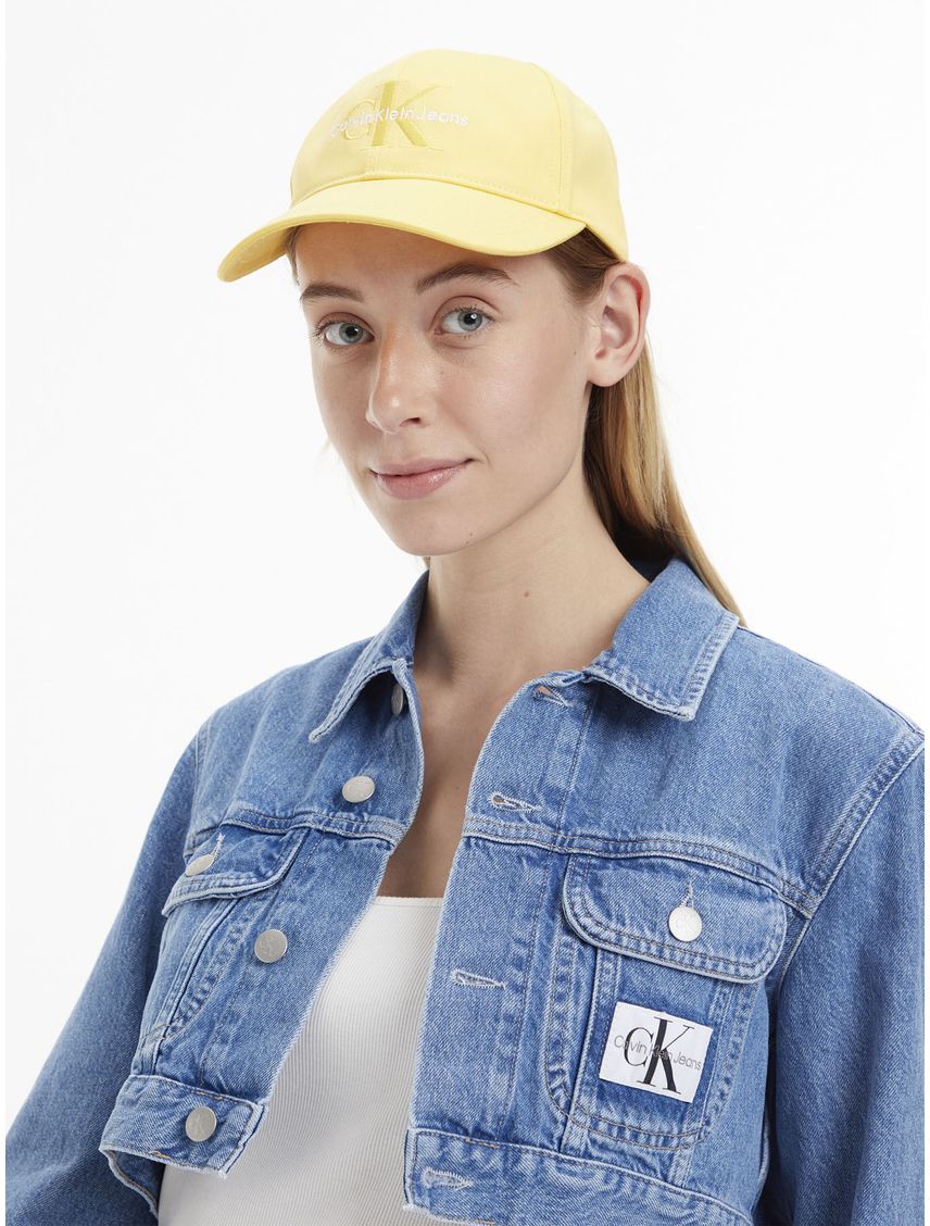 Gorra Amarilla De Sarga En Algodón Para Mujer