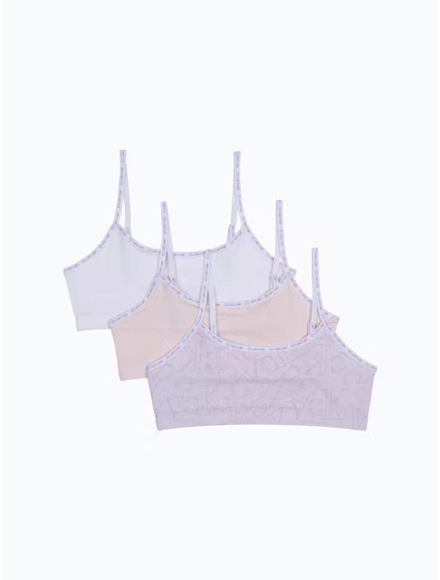 Paquete Para Niña Lila De 3 Bralette Con Logotipo