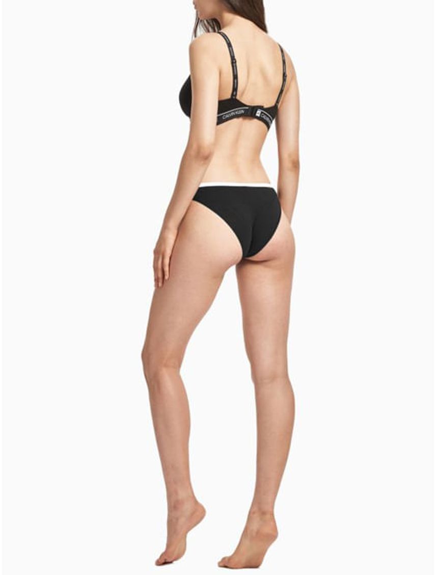 Panties Negro Algodón Bikini Mujer Calvin Klein