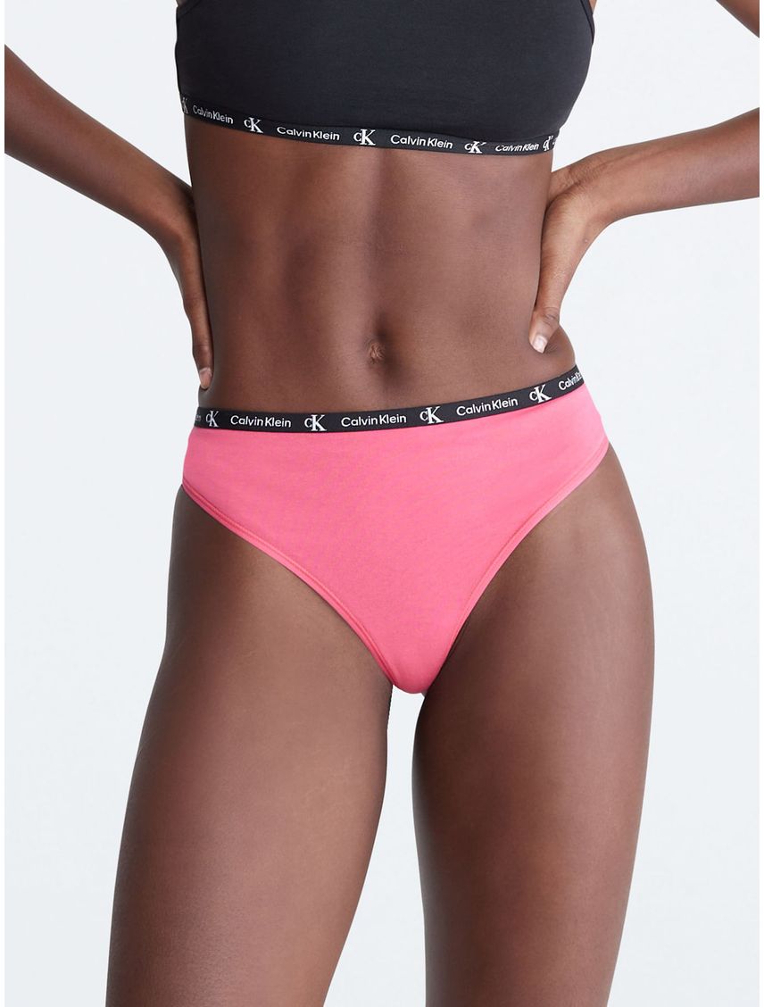Pantie Rosada Tipo Tanga Con Logo Para Mujer