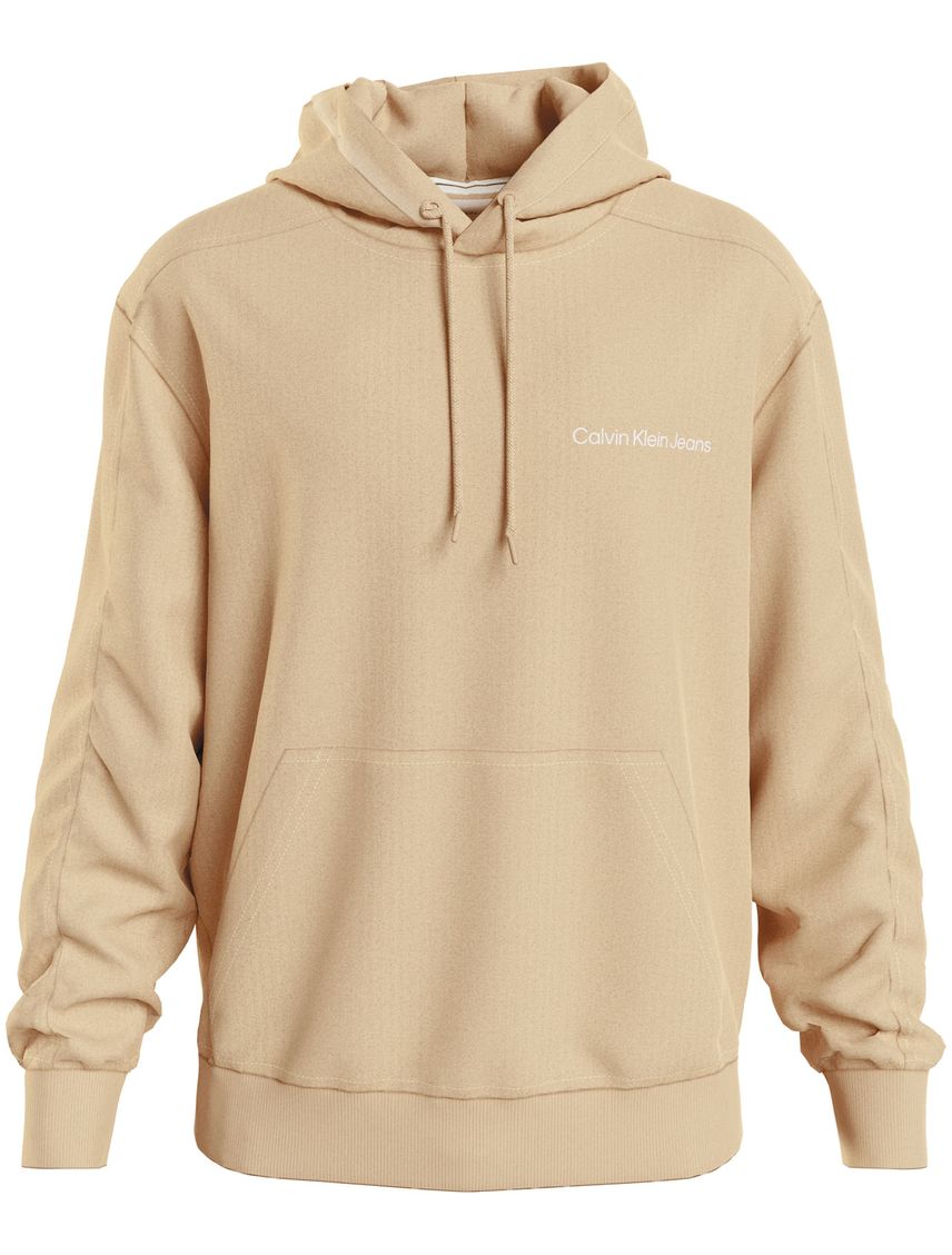 Buzo Beige Con Gorro De Felpa De Algodón