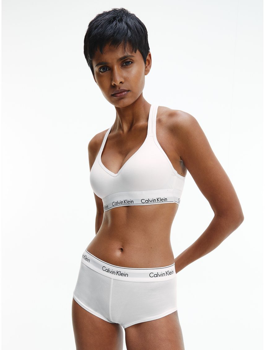 Brassier Blanco De Algodón Para Mujer