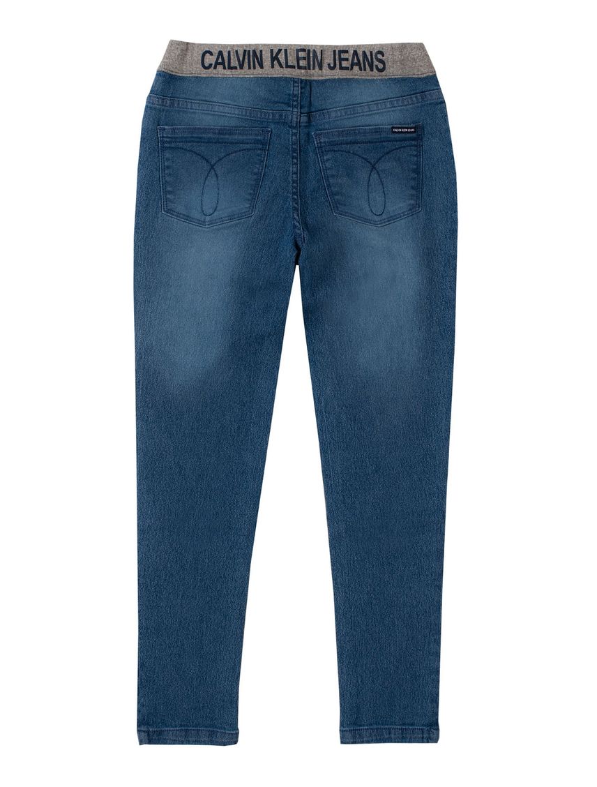 Jeans Niña Logo Waist Jeggings Azul Calvin Klein