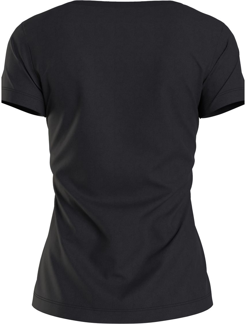 Camiseta De Algodón Orgánico Mujer Negro Calvin Kl
