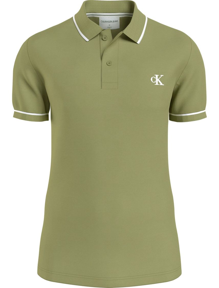 Polo Slim Con Ribete En Contraste