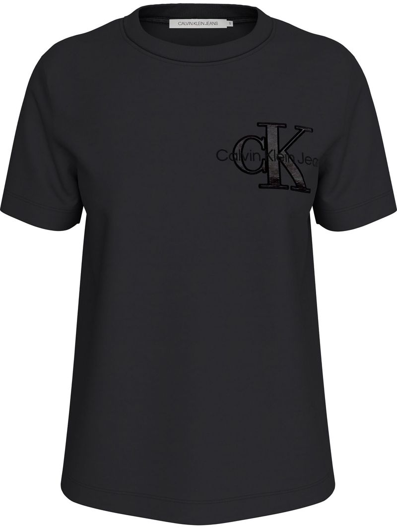 camiseta-negra-regular-con-aplique-de-saten