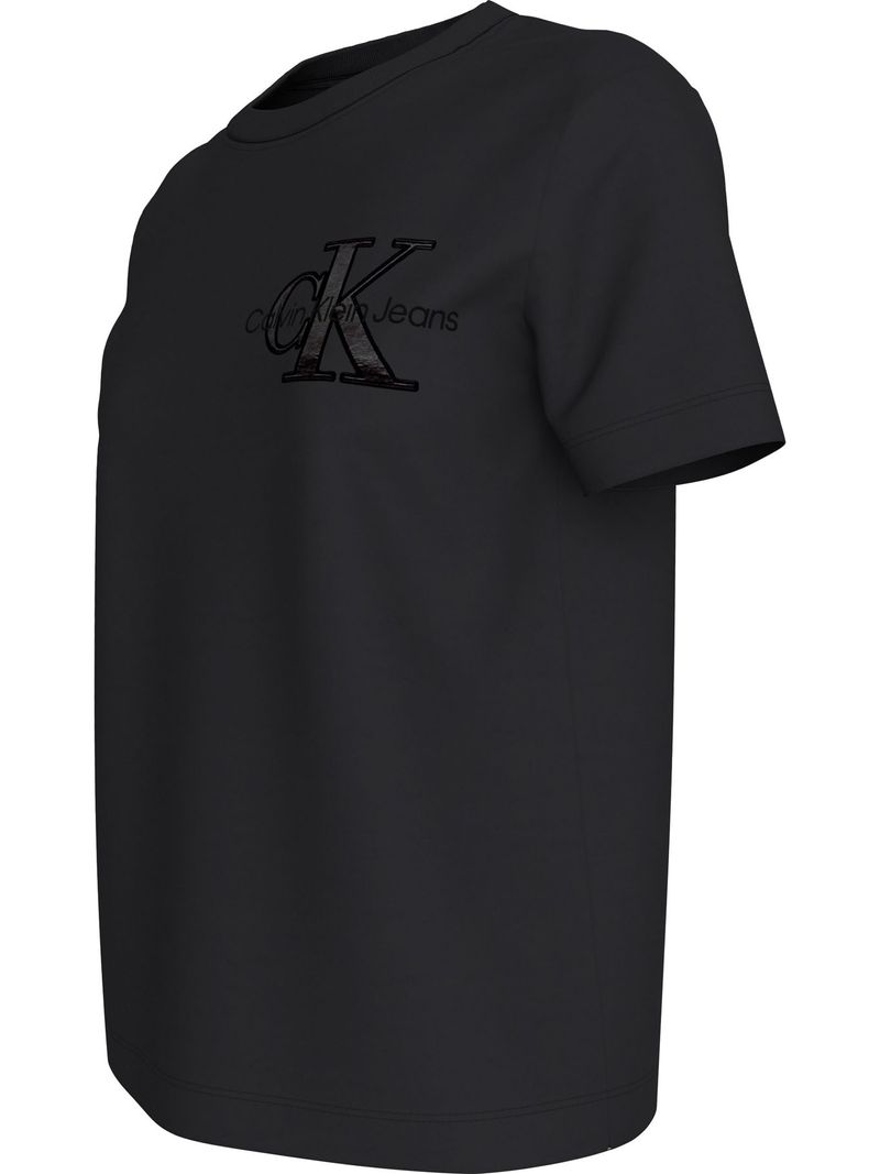camiseta-negra-regular-con-aplique-de-saten