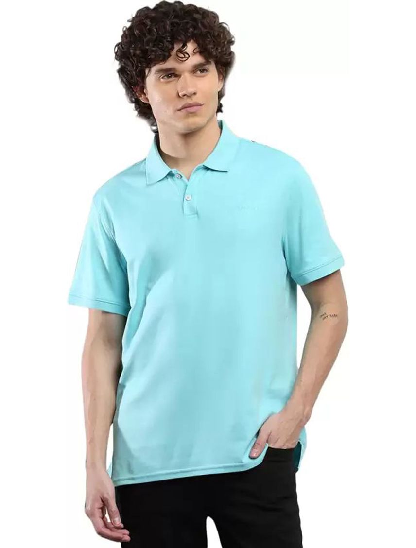 Polo Azul Clasica Con Logo Para Hombre