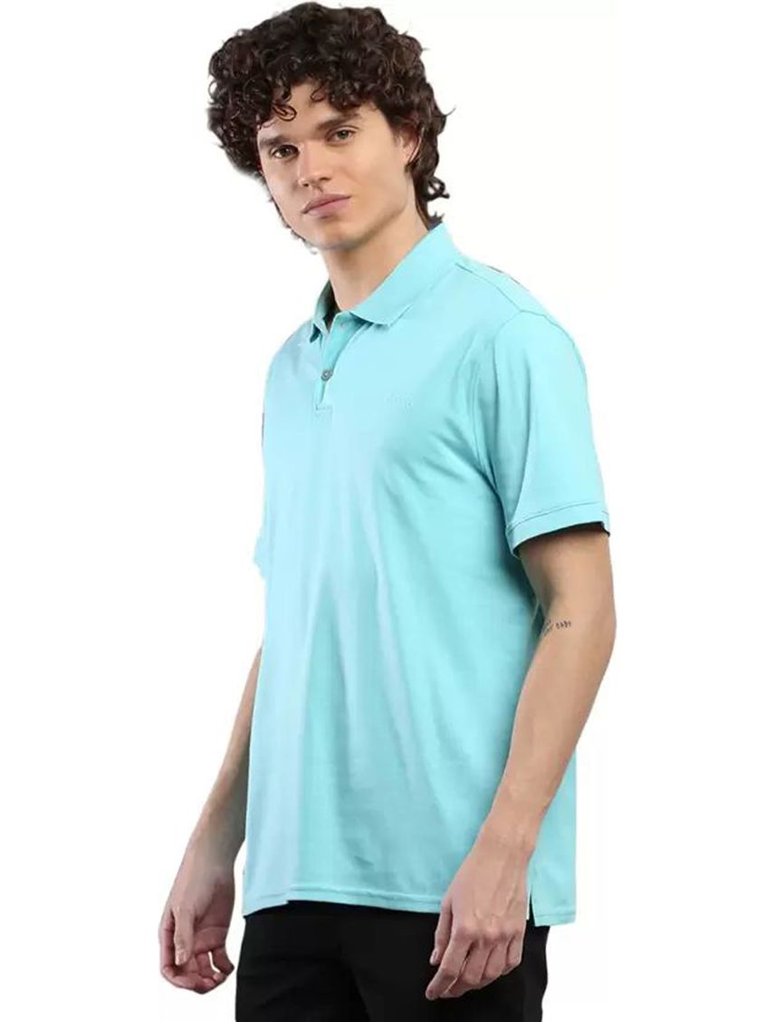 Polo Azul Clasica Con Logo Para Hombre