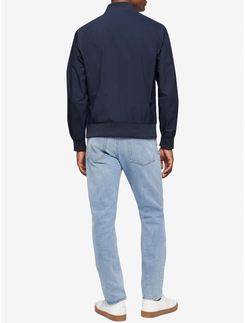 Chaqueta Azul Con Cierre Para Hombre