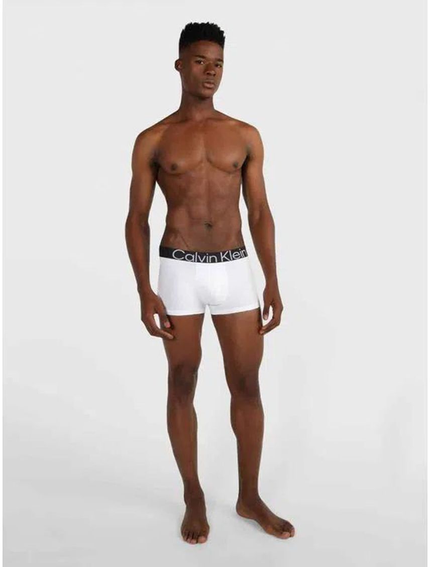 Boxer Blanco Low Rise Trunk Con Logo Para Hombre