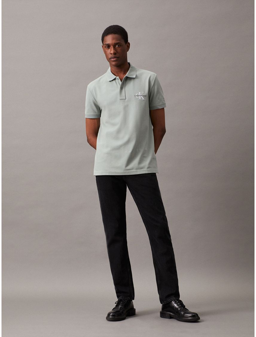 Polo Verde con monograma Para Hombre
