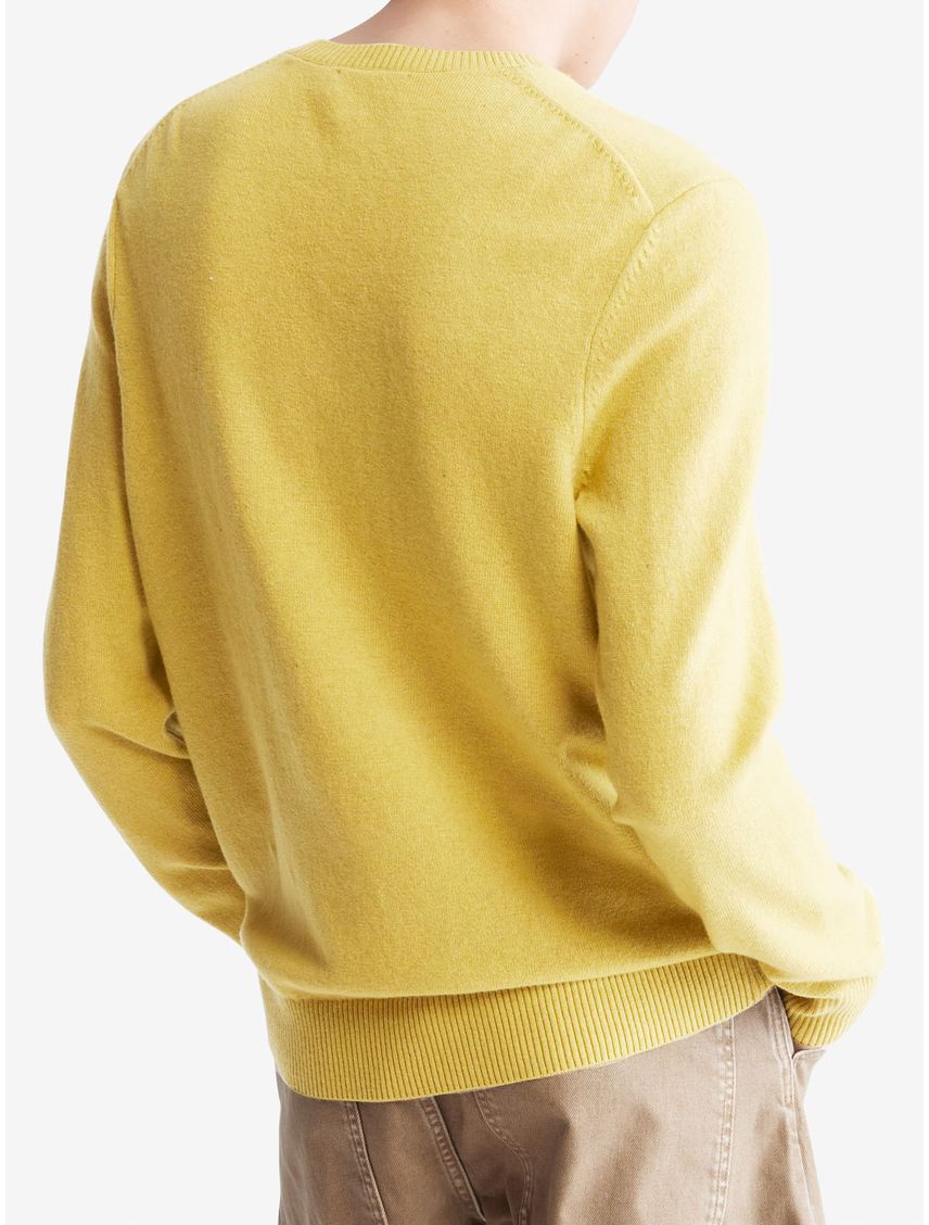 Saco Manga Larga Con Logo Hombre Amarillo Calvin
