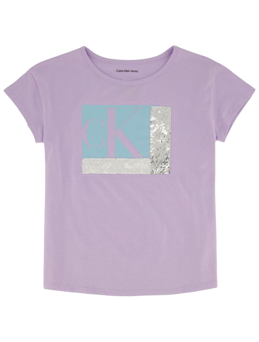Camiseta Morado Con Lentejuelas Para Niña