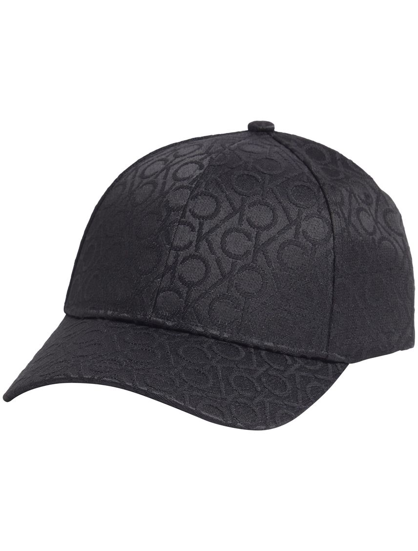Gorra negra de jacquard con logo