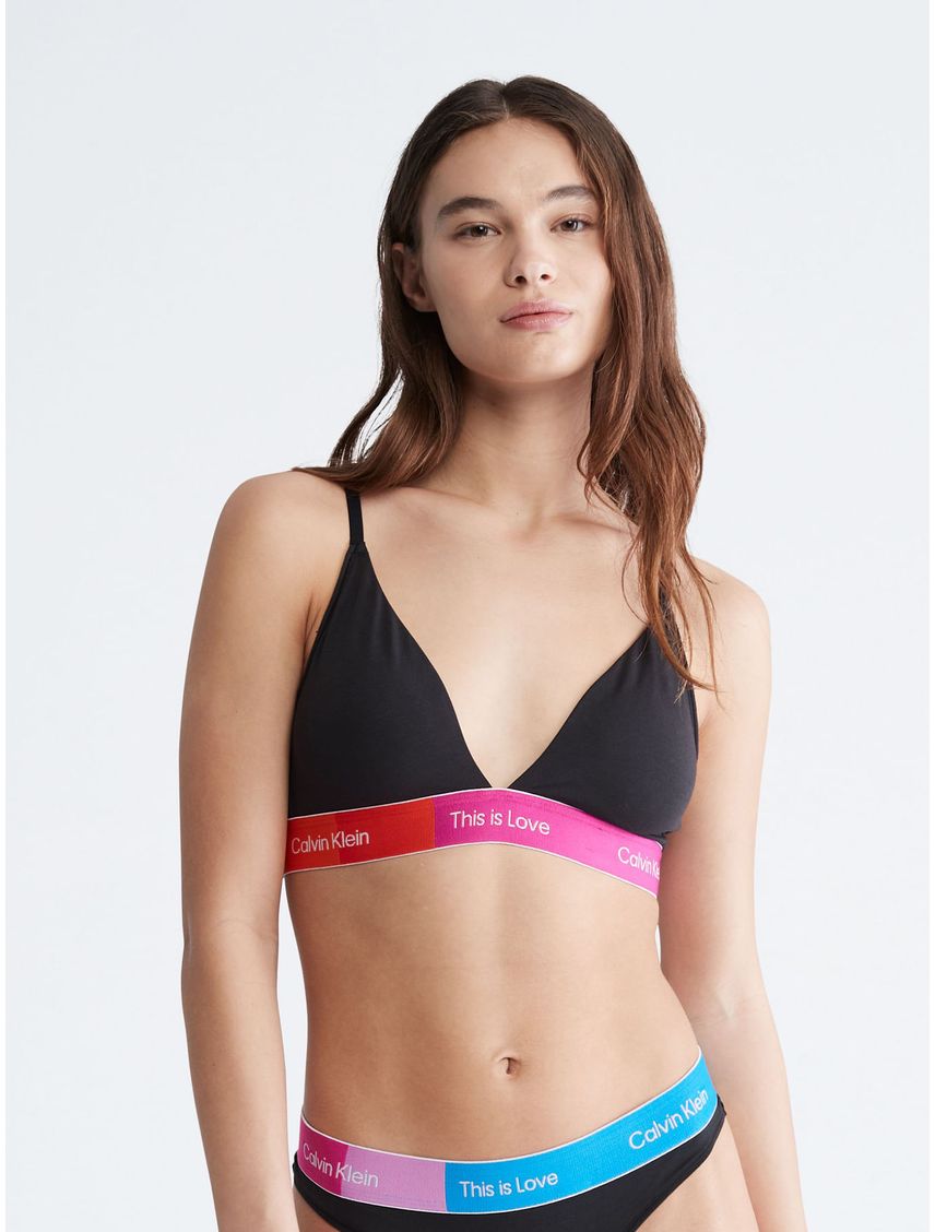 Bralette Con Logo Mujer Negro Calvin Klein