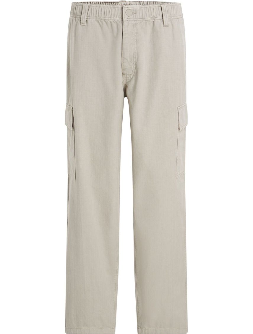 Pantalón gris cargo recto de ripstop