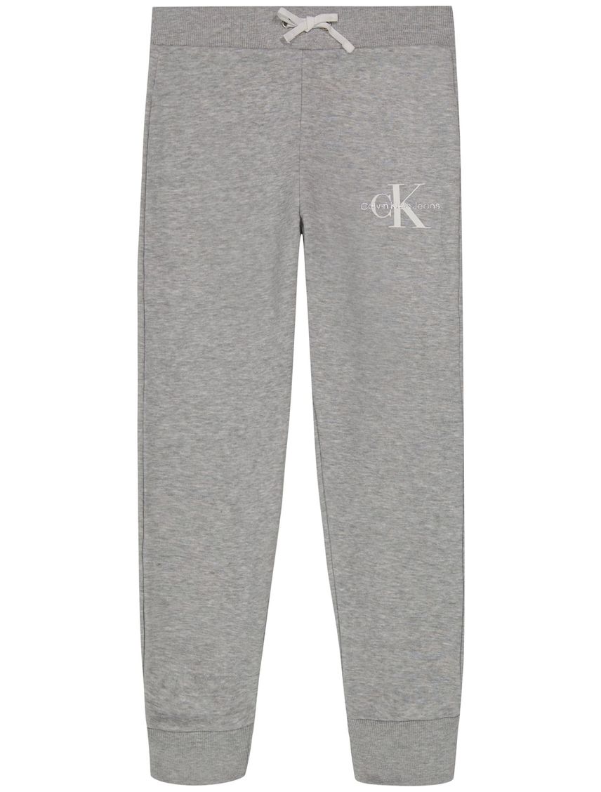 Pantalónes De Chándal Con Logo Monograma Gris Calvin Klein Niña
