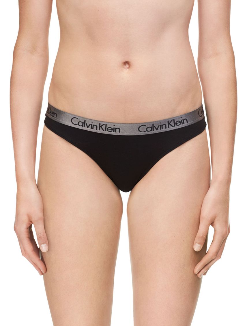 Panties Negro Tipo Tanga En Algodón Radiant Para Mujer
